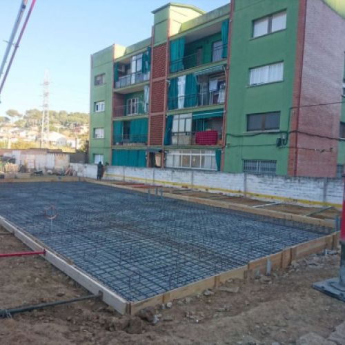 Forjado de hormigón fresco