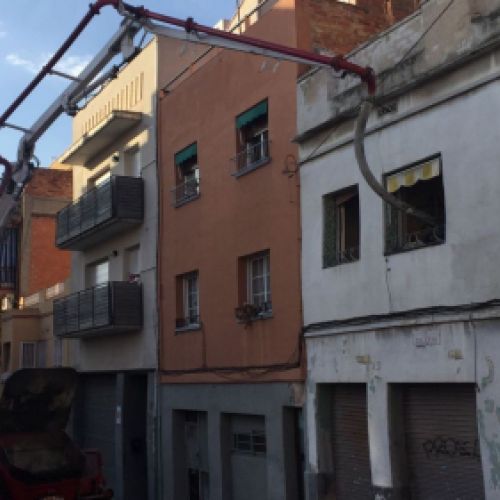 Trabajos de hormigonado en vivienda