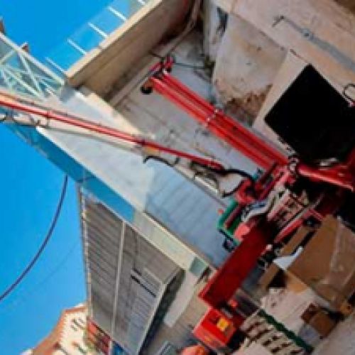 Bombeo de hormigón en construcción